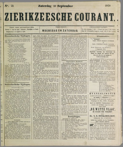 Zierikzeesche Courant 1870-09-10