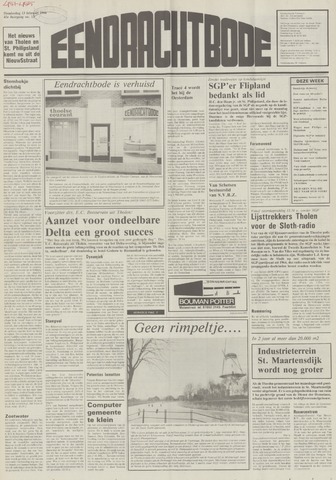 Eendrachtbode /Mededeelingenblad voor het eiland Tholen 1986-02-13