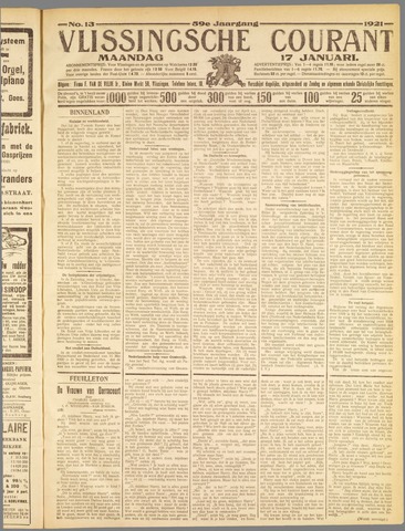 Vlissingse Courant 1921-01-17