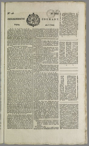 Zierikzeesche Courant 1827-06-08