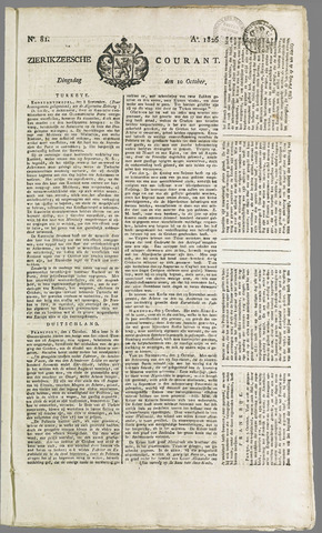 Zierikzeesche Courant 1826-10-10