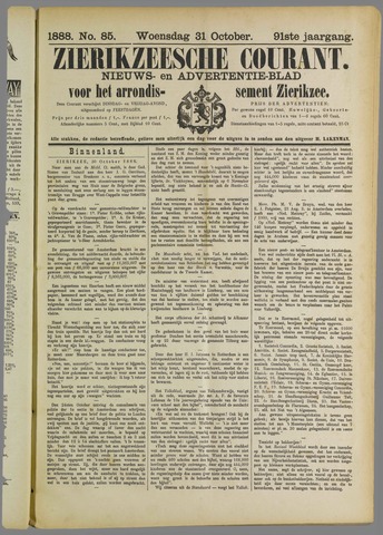 Zierikzeesche Courant 1888-10-31