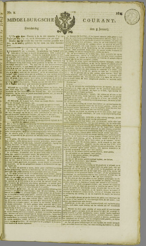 Middelburgsche Courant 1815-01-05