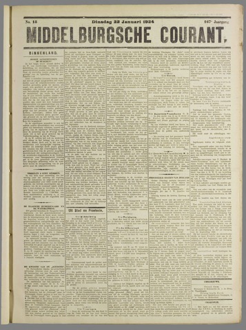 Middelburgsche Courant 1924-01-22