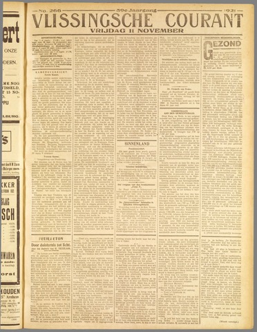 Vlissingse Courant 1921-11-11