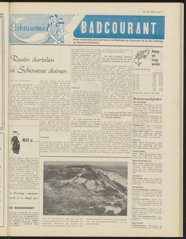 Schouwen's Badcourant 1973-07-20