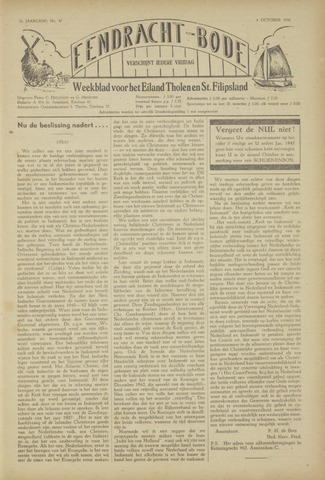 Eendrachtbode (1945-heden)/Mededeelingenblad voor het eiland Tholen (1944/45) 1946-10-04