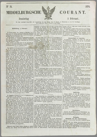 Middelburgsche Courant 1874-02-05