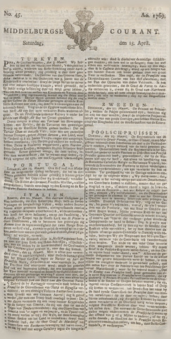 Middelburgsche Courant 1769-04-15