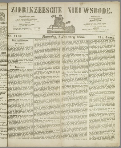 Zierikzeesche Nieuwsbode 1855-01-08