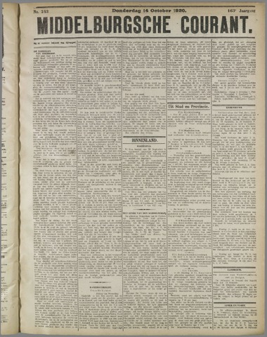 Middelburgsche Courant 1920-10-14