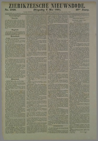 Zierikzeesche Nieuwsbode 1884-05-06