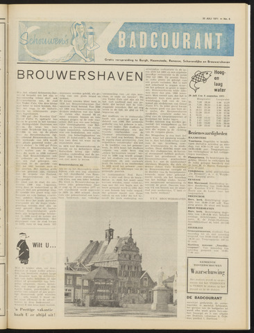 Schouwen's Badcourant 1971-07-30