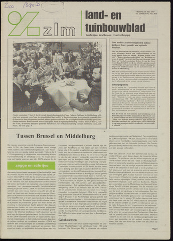 Zeeuwsch landbouwblad ... ZLM land- en tuinbouwblad 1987-05-15