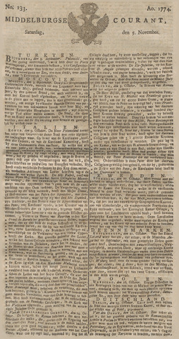 Middelburgsche Courant 1774-11-05