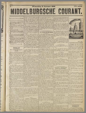 Middelburgsche Courant 1929-01-09