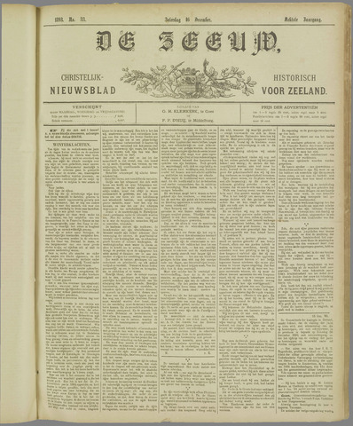 De Zeeuw. Christelijk-historisch nieuwsblad voor Zeeland 1893-12-16