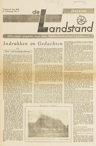 De landstand in Zeeland, geïllustreerd weekblad. 1944-01-14