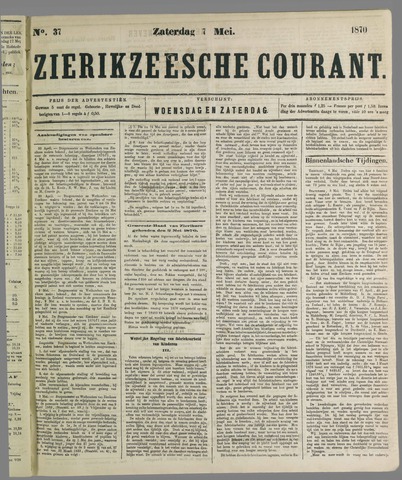 Zierikzeesche Courant 1870-05-07