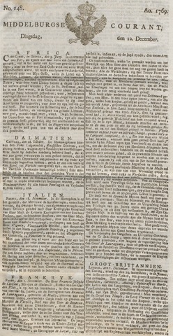 Middelburgsche Courant 1769-12-12