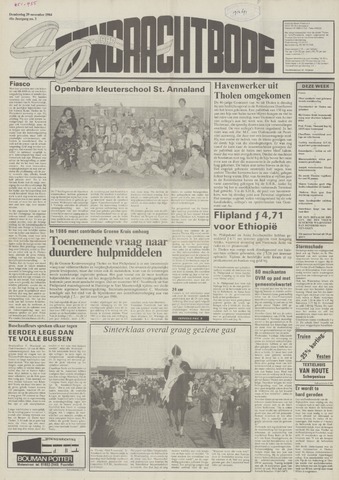 Eendrachtbode /Mededeelingenblad voor het eiland Tholen 1984-11-29