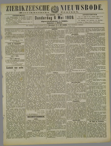 Zierikzeesche Nieuwsbode 1909-05-06