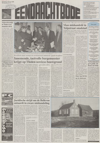 Eendrachtbode /Mededeelingenblad voor het eiland Tholen 2000-02-03
