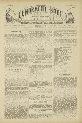 Eendrachtbode (1945-heden)/Mededeelingenblad voor het eiland Tholen (1944/45) 1946-08-16