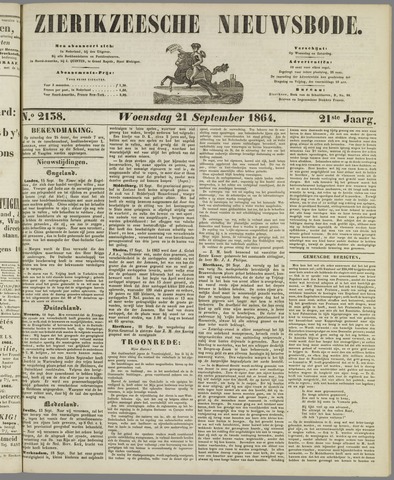 Zierikzeesche Nieuwsbode 1864-09-21
