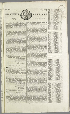 Zierikzeesche Courant 1815-12-29