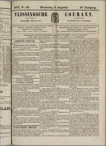 Vlissingse Courant 1877-08-09