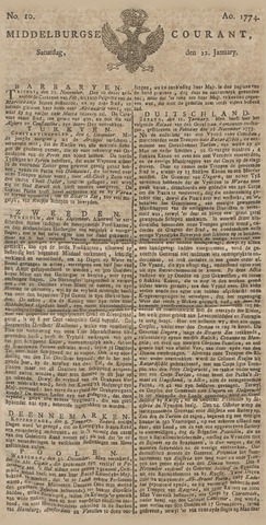 Middelburgsche Courant 1774-01-22