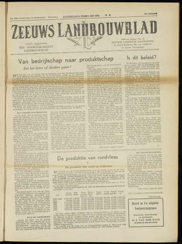 Zeeuwsch landbouwblad ... ZLM land- en tuinbouwblad 1956-02-04