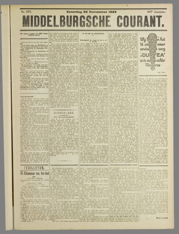 Middelburgsche Courant 1924-11-22