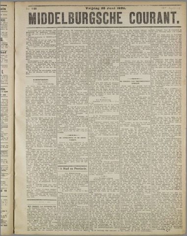 Middelburgsche Courant 1920-06-25