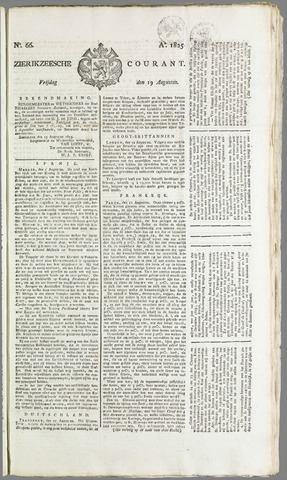 Zierikzeesche Courant 1825-08-19