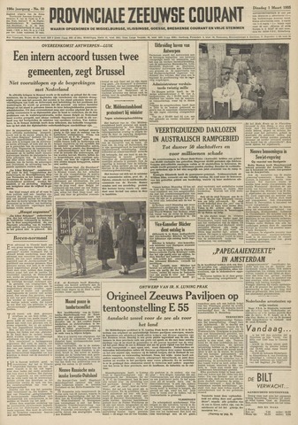 Provinciale Zeeuwse Courant 1955-03-01