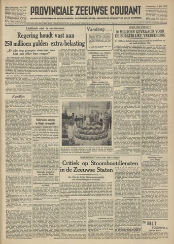 Provinciale Zeeuwse Courant 1951-07-04
