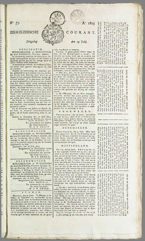 Zierikzeesche Courant 1825-07-19