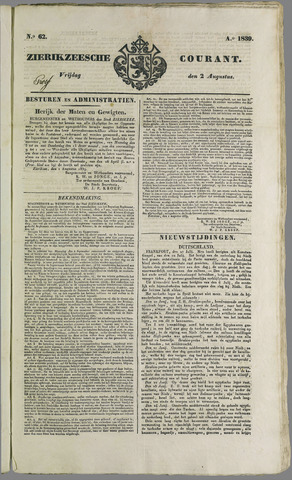 Zierikzeesche Courant 1839-08-02