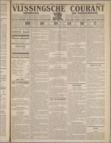 Vlissingse Courant 1931-12-29