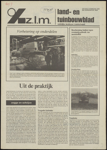 Zeeuwsch landbouwblad ... ZLM land- en tuinbouwblad 1983-02-18