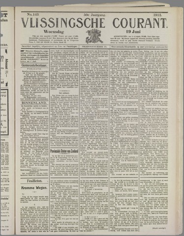 Vlissingse Courant 1912-06-19