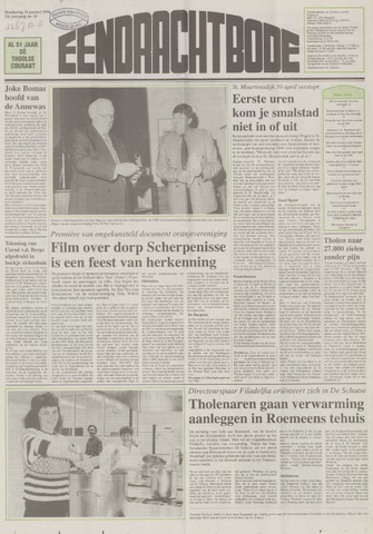 Eendrachtbode /Mededeelingenblad voor het eiland Tholen 1996-01-18