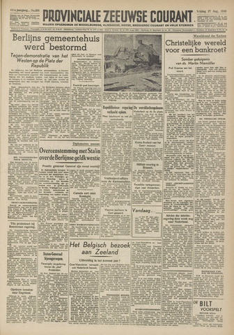 Provinciale Zeeuwse Courant 1948-08-27