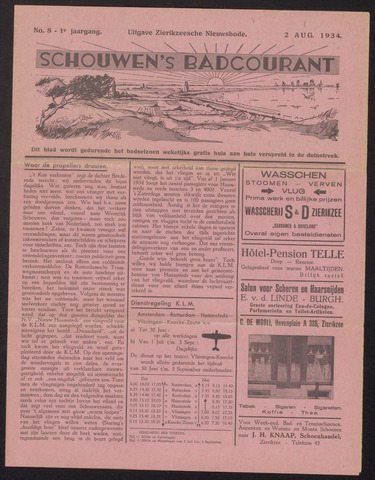 Schouwen's Badcourant 1934-08-02