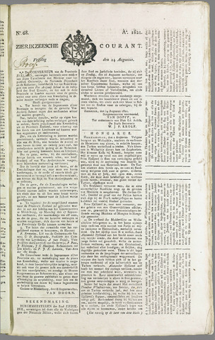 Zierikzeesche Courant 1821-08-24