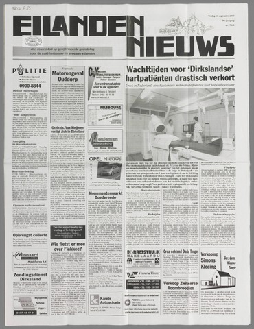 Eilanden-nieuws. Christelijk streekblad op gereformeerde grondslag 2003-09-19