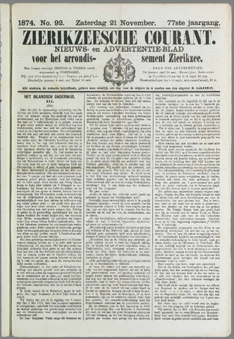 Zierikzeesche Courant 1874-11-21