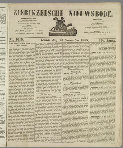 Zierikzeesche Nieuwsbode 1853-11-24